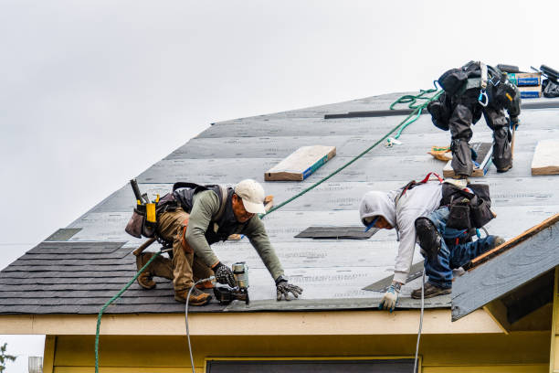 Professional Gutter Installation technician working in Hartford, AL